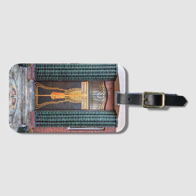 Etiqueta De Bagagem Porta Jugenstil (Frente Horizontal)