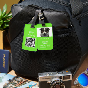 Etiqueta De Bagagem Portador de animais de estimação digitalizar se pe