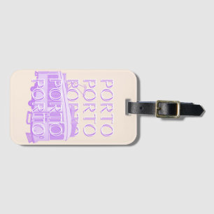 Etiqueta De Bagagem Porto Viagem Art, Portugal, Pastel, Minimalista