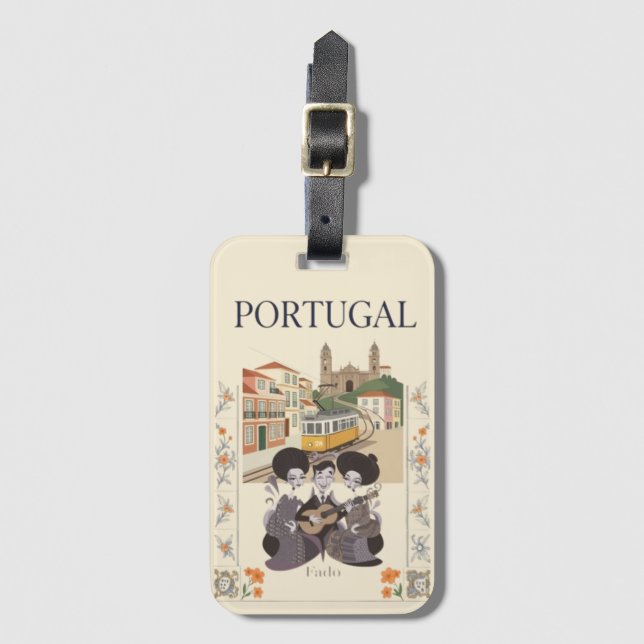 Etiqueta De Bagagem Portugal (Frente Vertical)