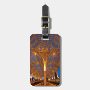 Etiqueta De Bagagem Portugal, Lisboa. Vista Da Estação Moderna