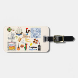 Etiqueta De Bagagem Portugal - Símbolos Viagem Amantes