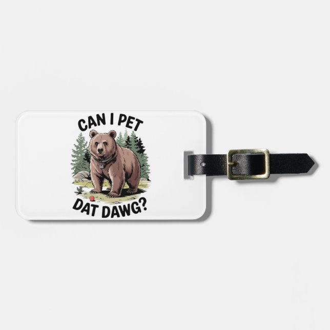 Etiqueta De Bagagem Posso Pet Dat Dawg? (Frente Horizontal)