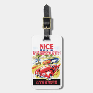 Etiqueta De Bagagem Poster agradável da raça de automóvel do circuito