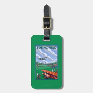 Etiqueta De Bagagem Poster das viagens vintage do campo de Boeing