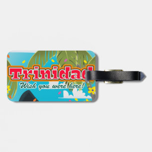 Etiqueta De Bagagem Poster de viagens de desenho animado de Trinidad