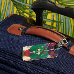 Etiqueta De Bagagem Poster de viagens de espaço retrô - Grande Tour do