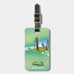 Etiqueta De Bagagem Poster de viagens de Esqui Áustria