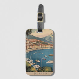 Etiqueta De Bagagem Poster de viagens vintage de com vista para o port