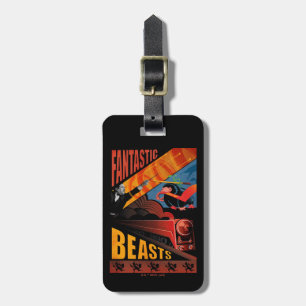 Etiqueta De Bagagem Poster vintage Fantástico das Bestas de Jacob Kow