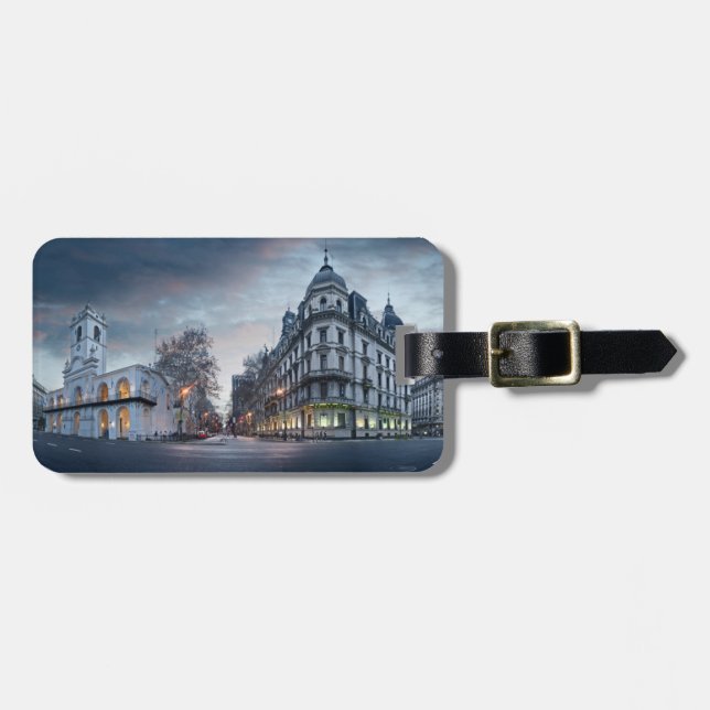 Etiqueta De Bagagem Praça Plaza De Mayo (Frente Horizontal)