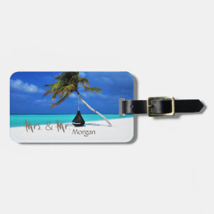 Etiqueta De Bagagem Praia, Areia,Mar,Relaxamento, Personalizado