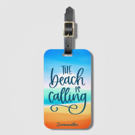 Etiqueta De Bagagem Praia chama Férias de Verão personalizadas