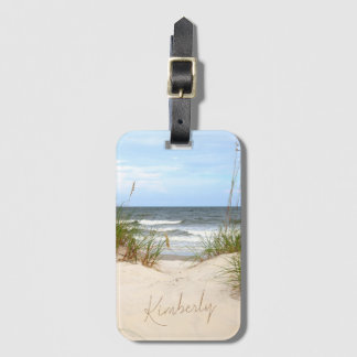 Etiqueta De Bagagem Praia com Nome