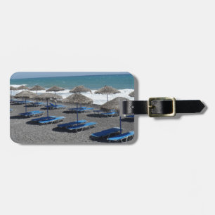 Etiqueta De Bagagem Praia de Santorini, piscina
