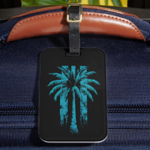 Etiqueta De Bagagem Praia Havaiana Verão Férias Tropicais Árvore de Pa