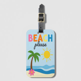 Etiqueta De Bagagem Praia Por Favor