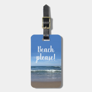Etiqueta De Bagagem Praia, por favor!