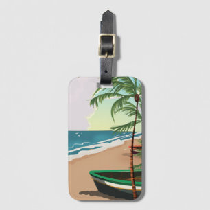Etiqueta De Bagagem Praia Tropical