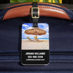 Etiqueta De Bagagem Praias Tropicais Aruba Sandy Beach