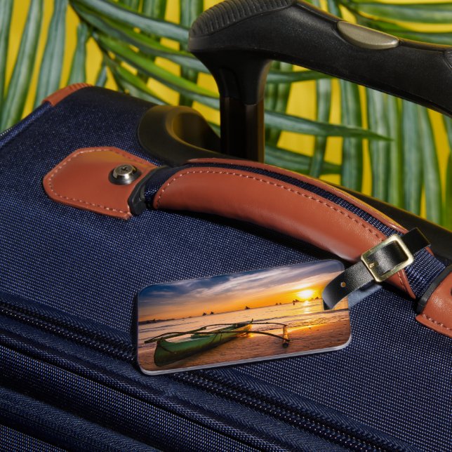 Etiqueta De Bagagem Praias Tropicais | Praia Branca de Boracay (Frente Insitu 3)