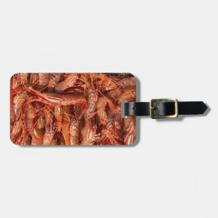 Etiqueta De Bagagem Prawns Deliciosos