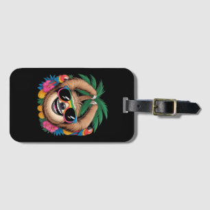 Etiqueta De Bagagem Preguiça Tropical Kawaii – Vibrações Agradáveis de