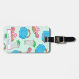 Etiqueta De Bagagem Preppy Derby Bermuda Bag Sandals Mint Julep