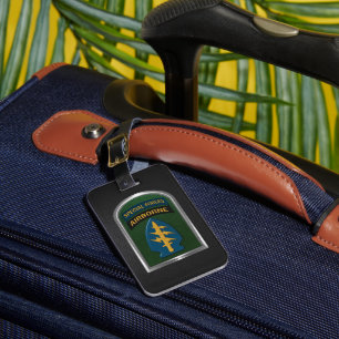 Etiqueta De Bagagem Presente com Insígnia e Patch das Forças Especiais