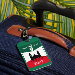 Etiqueta De Bagagem Presente de Férias do México de Destino