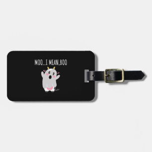 Etiqueta De Bagagem Presente de Halloween da Vaca Fantasma Moo Quero D