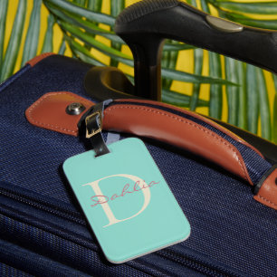 Etiqueta De Bagagem Presente de Viagem com Monograma Personalizado Nom