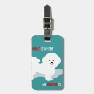 Etiqueta De Bagagem Presente do viagem do design do amor de Bichon
