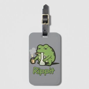 Etiqueta De Bagagem Presente engraçado de Rippit Funny Frog Stoner, Rã