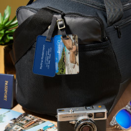 Etiqueta De Bagagem Presente na praia da Anse Lazio, ilha das Seichele