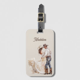 Etiqueta De Bagagem Presente Rustic Western Ranch Wedding
