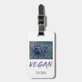 Etiqueta De Bagagem Presente Vegan Red Cabbage Vintage