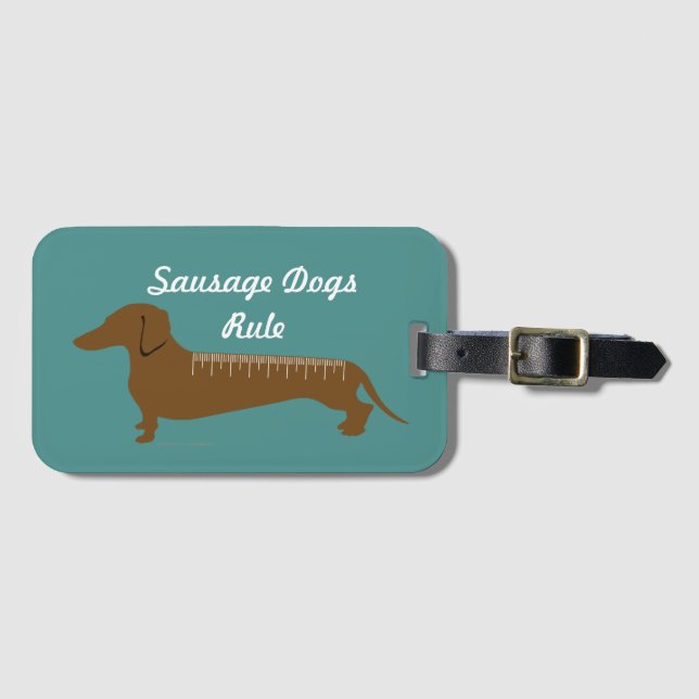 Etiqueta De Bagagem Presentes do Dachshund (Frente Horizontal)