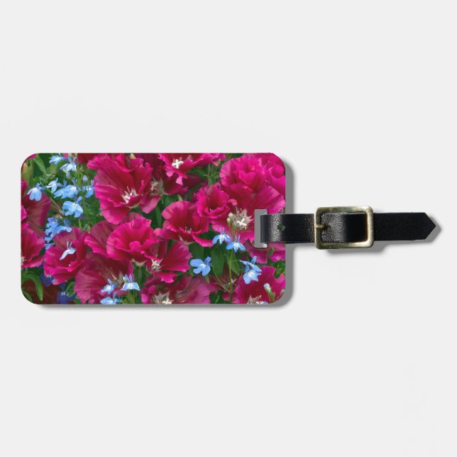Etiqueta De Bagagem Presentes Godetia e Lobelia (Frente Horizontal)