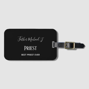 Etiqueta De Bagagem PRESENTES PRIEST - branco preto clássico personal