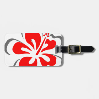 Etiqueta De Bagagem Presentes tema hibisco vermelho do Havaí