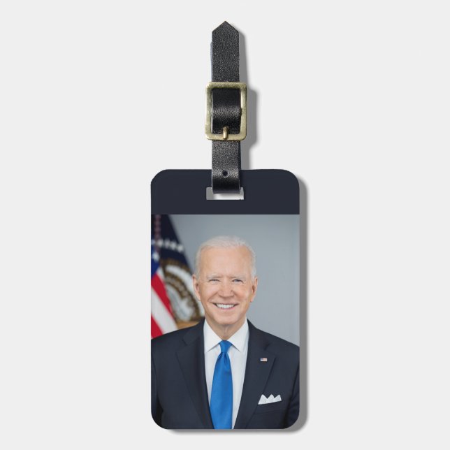 Etiqueta De Bagagem Presidente Joe Biden Casa Branca Retrato Bagagem (Frente Vertical)