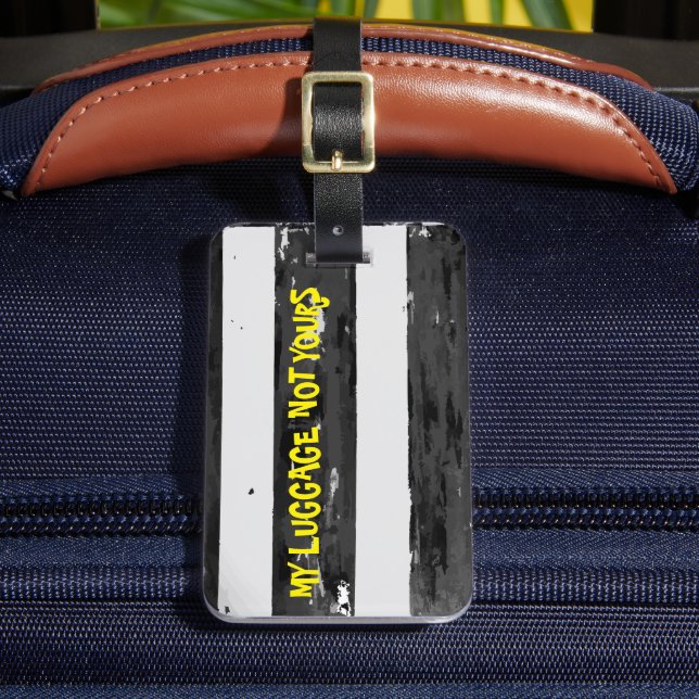 Etiqueta De Bagagem Preto e Branco (Frente Insitu 2)