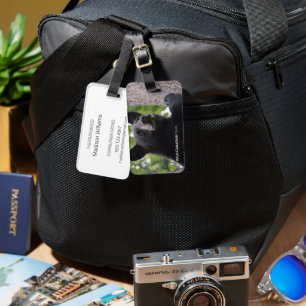 Etiqueta De Bagagem Primavera - Urso Preto