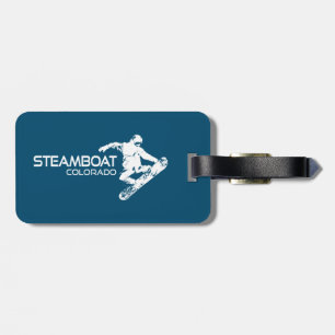 Etiqueta De Bagagem Primaveras Steamboat Colorado Snowboarder