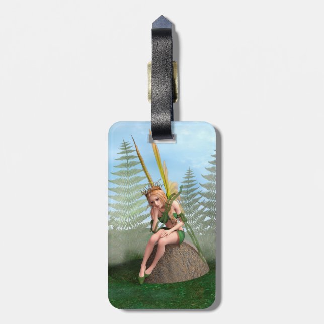 Etiqueta De Bagagem Princesa da Floresta, Borboleta Fada (Traseira Vertical)