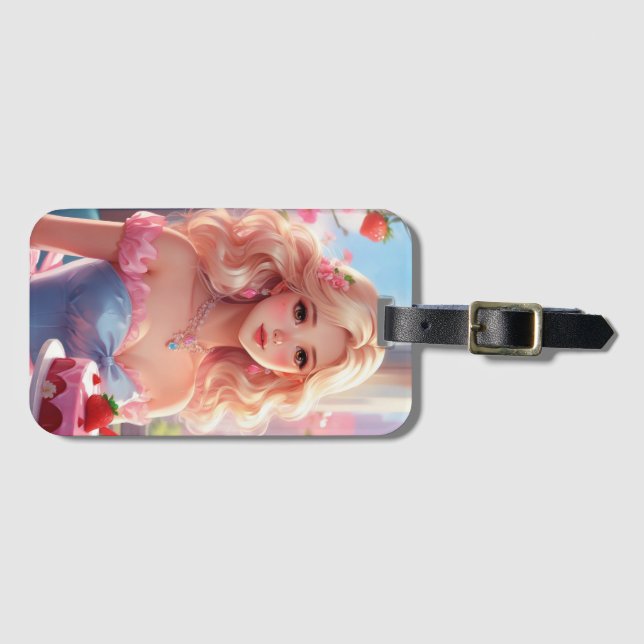 Etiqueta De Bagagem Princesa de aniversário (Frente Horizontal)