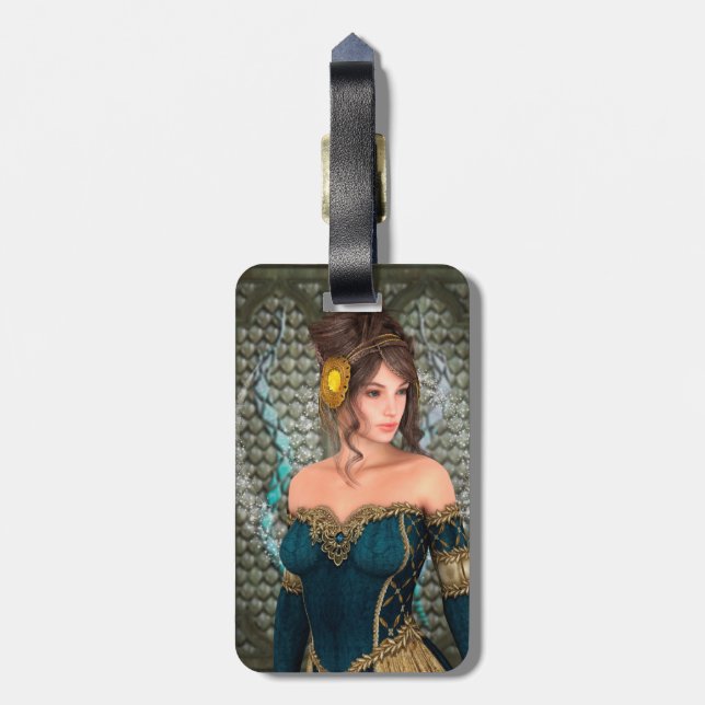 Etiqueta De Bagagem Princesa de Conto de Fadas (Traseira Vertical)
