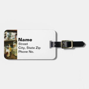 Etiqueta De Bagagem Produtos químicos em garrafas