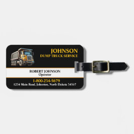 Etiqueta De Bagagem Professional Dump Truck Service